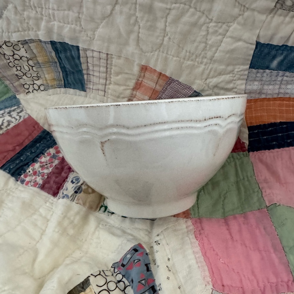 Vintage Union Pacific Tableware Rustic White Soup Bowl